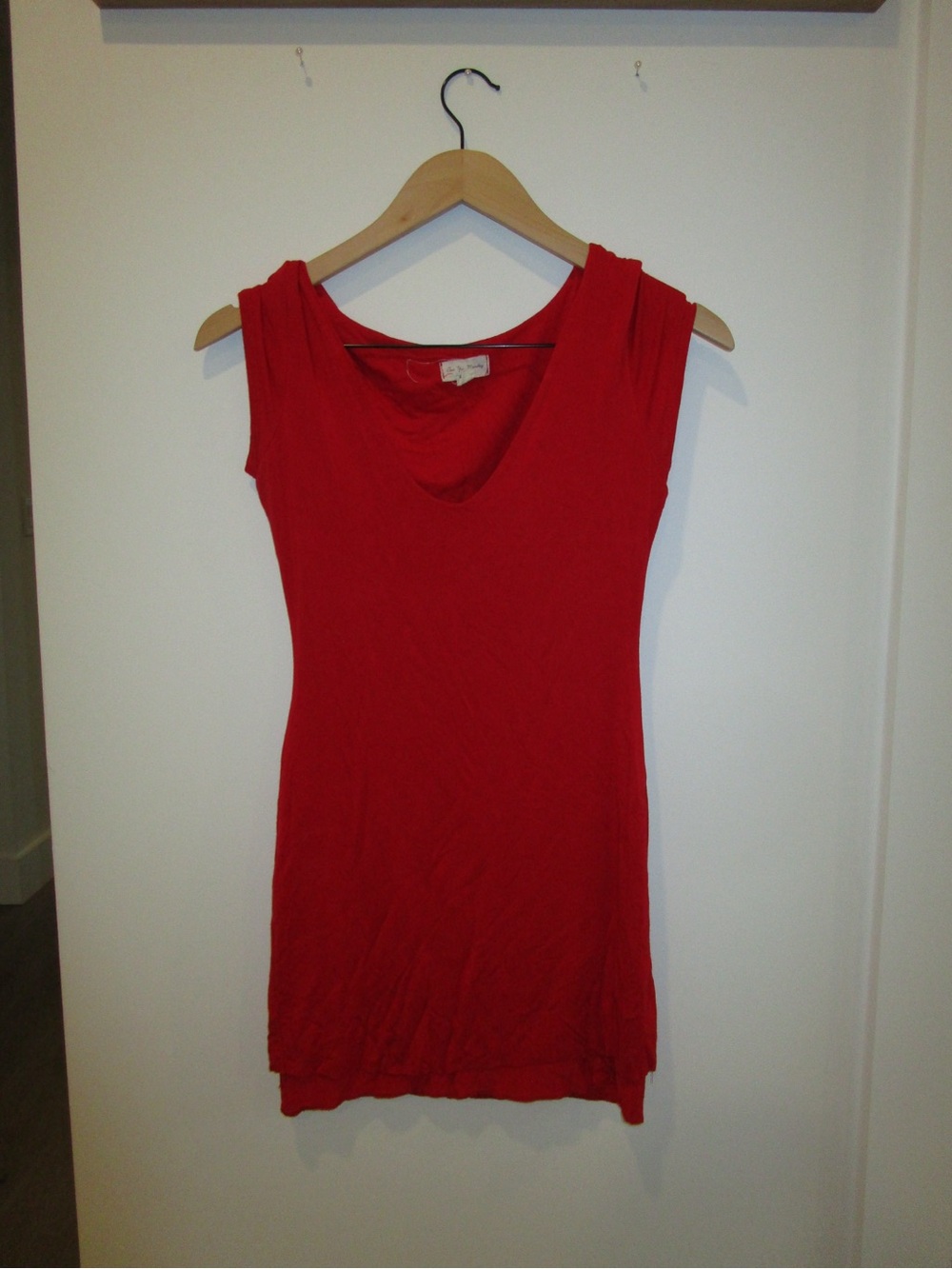 See You Monday Red Scoop Neck Tank